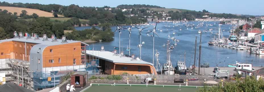 Panoramic Picture of the Fal Estuary Penryn showing BedZed