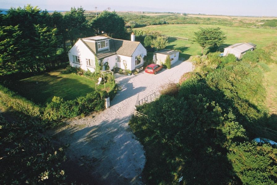 Elevated view showing proximity to the Cornish North coast
