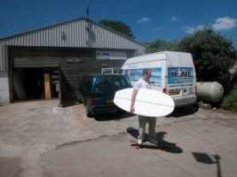 Homeblown Surfboard skateboard transport! Tolgus Redruth Cornwall